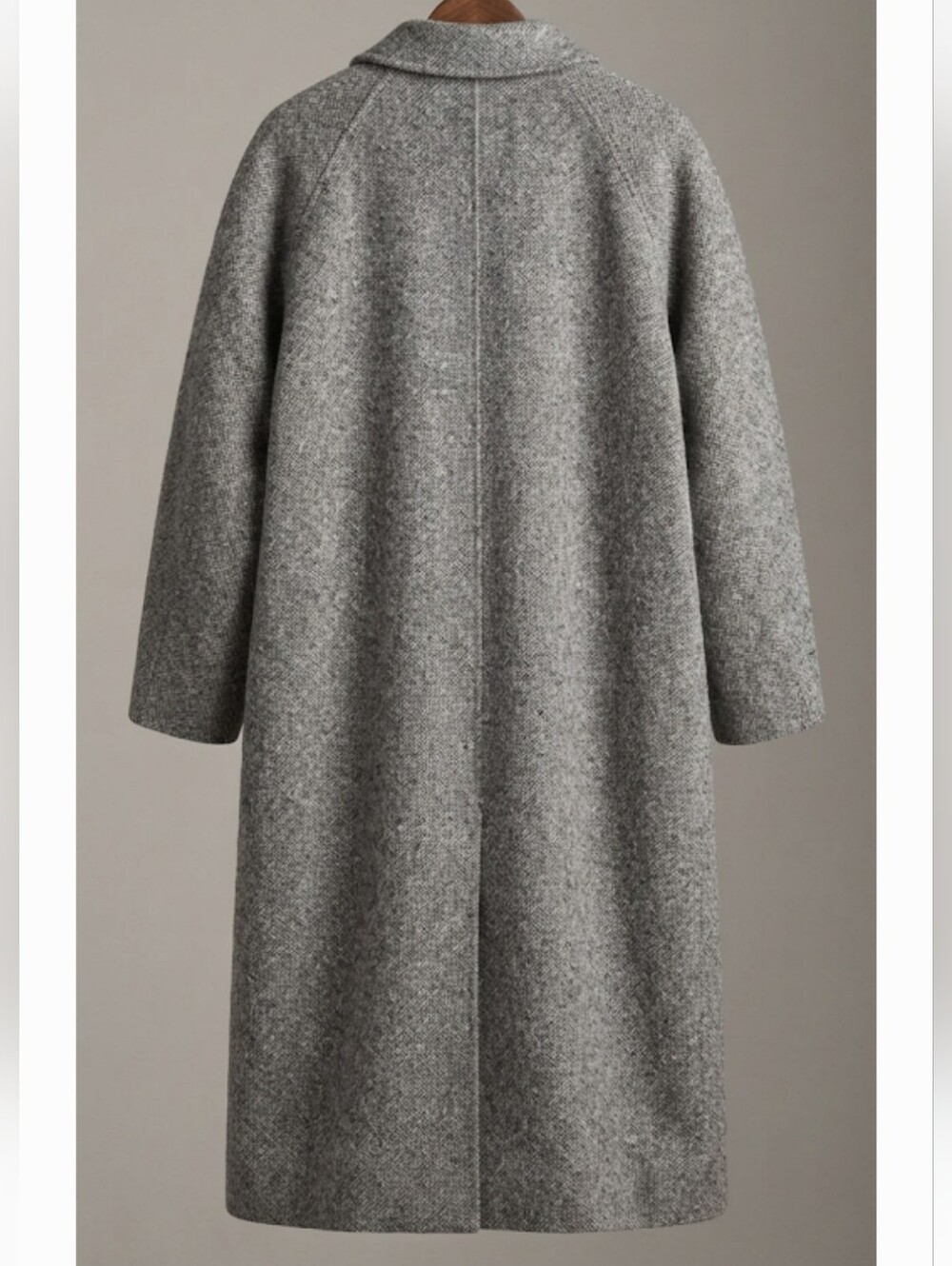 NAP Loungewear oversized wool-alpaca blend coat in silver grey. Size M - Picture 4 of 11